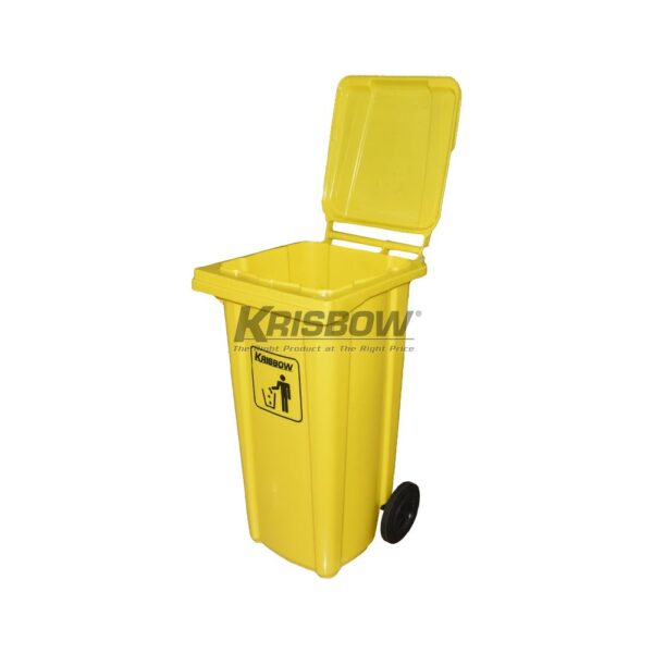 Tempat Sampah Dust Bin Neo Yellow 120L With Yellow LID Krisbow-29866