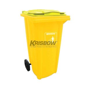 Tempat Sampah Dust Bin Neo Yellow 120L With Yellow LID Krisbow-0
