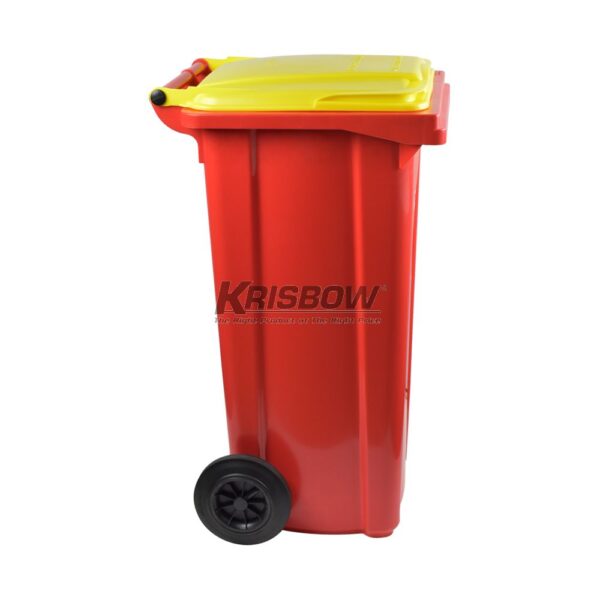 Tempat Sampah Dust Bin Neo Red 120L With Yellow LID Krisbow-29870