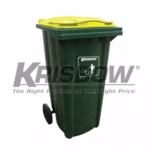 Tempat Sampah Dust Bin Neo Green 240L With Yellow Lid Krisbow-0