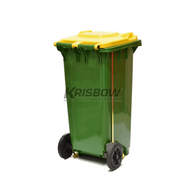 Tempat Sampah Dust Bin Neo Green 240L With Yellow Lid Krisbow-29879