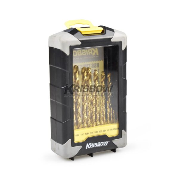 Mata Bor HSS Twist Drill Bits Set 1/16-3/8IN 21PC Krisbow-29744