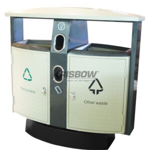 Tempat Sampah Dust Bin 2 Compartment Outdoor Recycle Krisbow-0