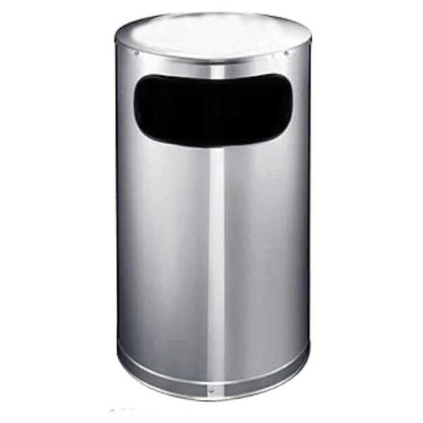 Tempat Sampah Dust Bin Round Stainless Steel Without Ash 37.6x70.5 Krisbow-29715