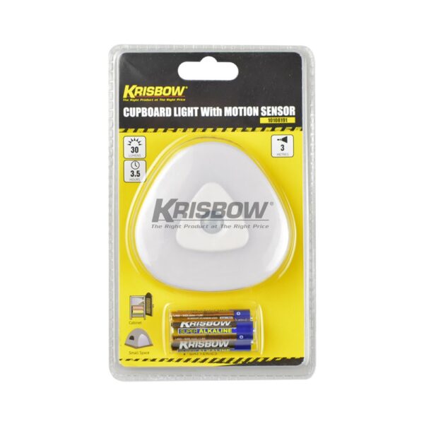 Senter Led Push Light 10LM, 3XAAA Motion Sensor Krisbow-29795