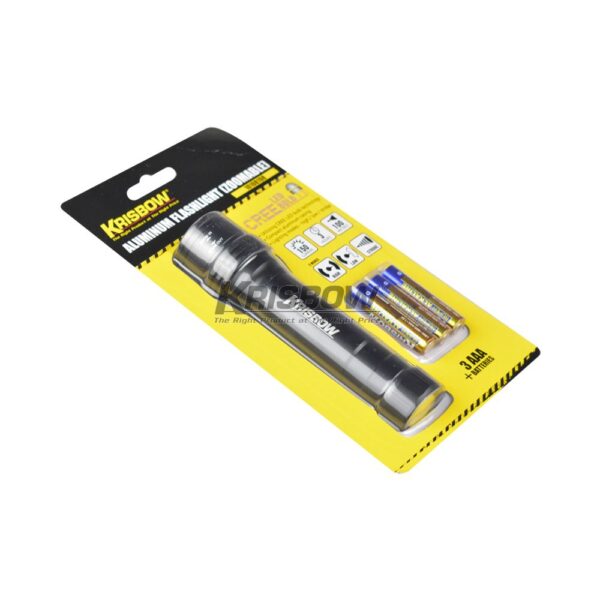 Senter Led Flaslight 150LM, 3XAAA Zoomable ALU Krisbow 10108198-29779