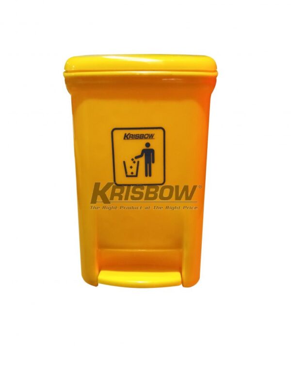 Tempat Sampah Dust Bin Yellow 8L With Pedal Krisbow-0