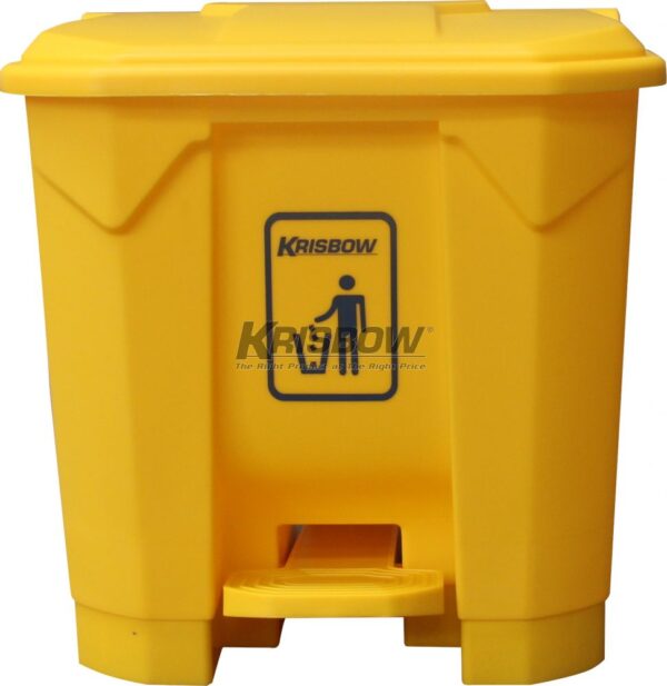 Tempat Sampah Dust Bin Yelow 30L Pedal And Yelow Cover Krisbow-29674