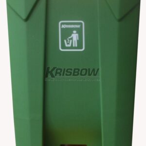 Tempat Sampah Dust Bin Green 45L Pedal And Yelow Cover Krisbow-29675