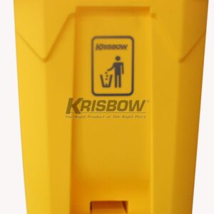 Tempat Sampah Dust Bin Yelow 45L Pedal And Yelow Cover Krisbow-0