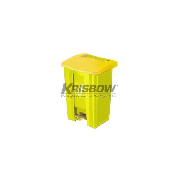 Tempat Sampah Dust Bin Yelow 45L Pedal And Yelow Cover Krisbow-29678