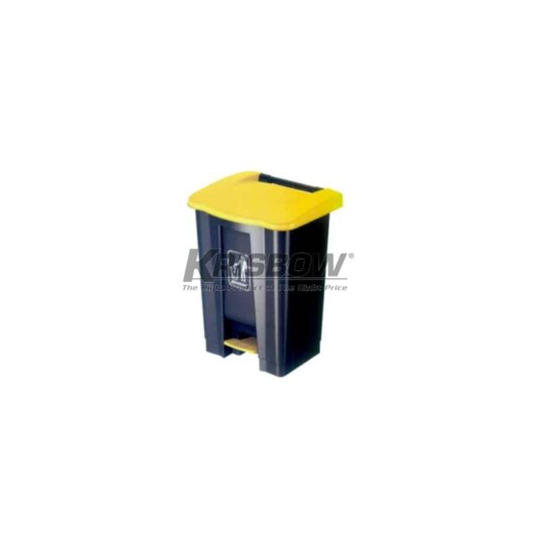 Tempat Sampah Dust Bin Grey 87L Pedal And Yelow Cover Krisbow-29680