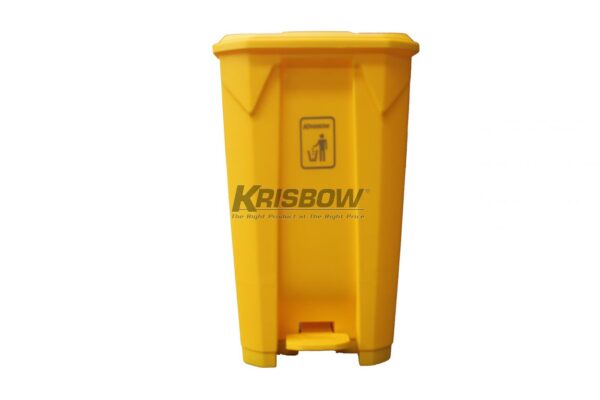Tempat Sampah Dust Bin yelow 87L Pedal And Yelow Cover Krisbow-0