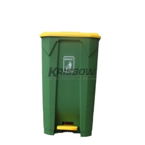 Tempat Sampah Dust Bin Green 87L Pedal And Yelow Cover Krisbow-0