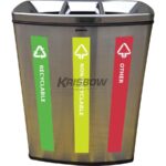 Tempat Sampah Dust Bin 3 Compartment 30 L Open Top Krisbow-0