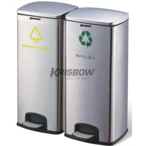 Tempat Sampah Dust Bin 2 Compartment 30 L With Pedal Krisbow-0