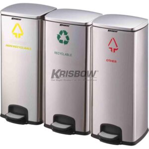Tempat Sampah Dust Bin 3 Compartment 30 L With Pedal Krisbow-0