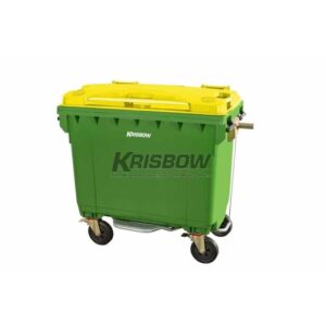Tempat Sampah Dustbin 660L Green Pedal & Yellow Lid Krisbow-0