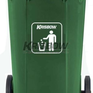 Tempat Sampah Dustbin Eco 120L Green With Yellow LID Krisbow-0