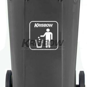 Tempat Sampah Dustbin Eco 120L Grey With Yellow LID Krisbow-0