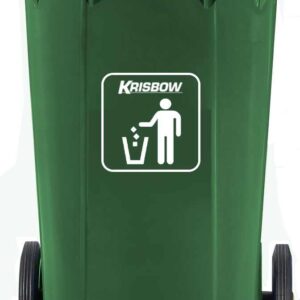 Tempat Sampah Dustbin Eco 240L Green With Yellow Lid Krisbow-0