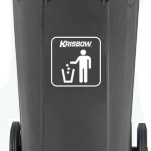 Tempat Sampah Dustbin Eco 240L Grey With Yellow Lid Krisbow-0