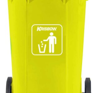 Tempat Sampah Dustbin Eco 240L Yellow With Yellow Lid Krisbow-0