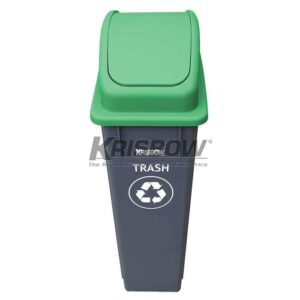 Tempat Sampah Dustbin 90L Grey With Swing Lid Krisbow-0
