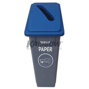 Tempat Sampah Dustbin 90L Grey W/Paper Recycling Lid Krisbow-0