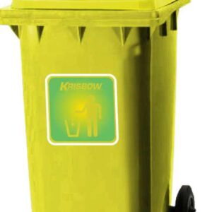 Tempat Sampah Dustbin Yellow 240L Push Cover Yellow Lid Krisbow-0