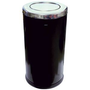 Tempat Sampah Hitam Waste Bin Round Black 80L Swing Krisbow-0