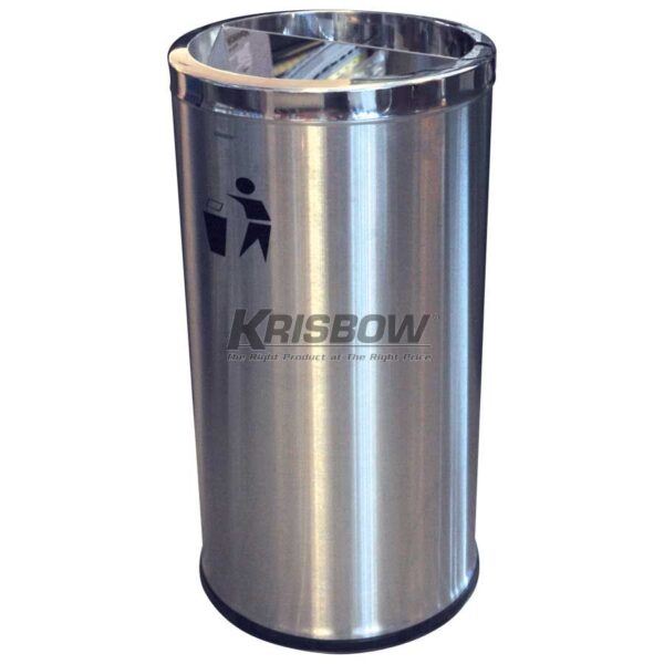 Tempat Sampah Dust Bin Round Stainless Steel 85L Krisbow-29637