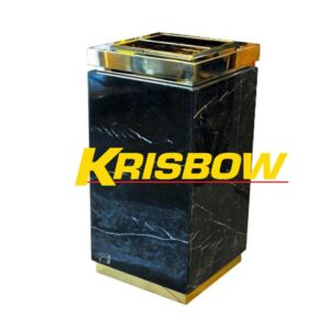 Tempat Sampah Dust Bin Gold Marble full With Ashtray Krisbow-0