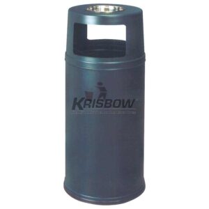 Tempat Sampah Dust Bin Round 38X94.5CM Ashtray Green Krisbow-0