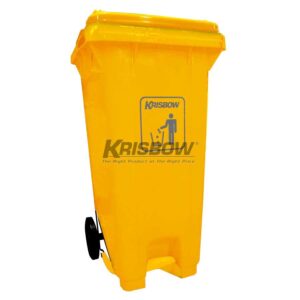 Tempat Sampah Dust Bin Yellow 240L Pedal & Yellow LID Krisbow-0