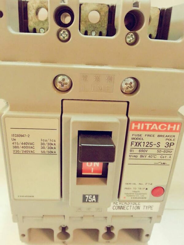 Molded Case Circuit Breakers MCCB Hitachi FXK125S-3P 20A-30365