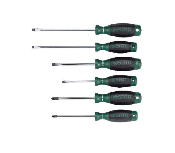 Obeng Cushion Grip Screwdriver Set 6Pcs Sata 09301ME-30665
