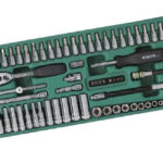 Metric Socket Tray Set 66Pcs 1/4" Drive 6 Point Sata 09901-0