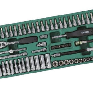 Metric Socket Tray Set 66Pcs 1/4" Drive 6 Point Sata 09901-0