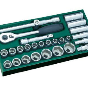 Metric Socket Tray Set 27Pcs 1/2" Drive 6 Point Sata 09903-0