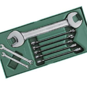 Metric Open End and Combination Wrench Tray Set 10Pcs Sata 09904-0
