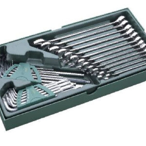 Metric Combination Wrench and Hex Key Tray Set 30Pcs Sata 09906-0