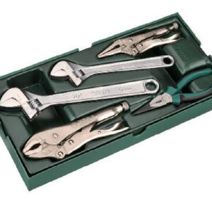 Adjustable Wrench and Pliers Tray Set 5Pcs Sata 09909-0