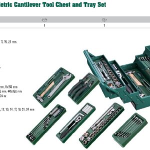 Metric Cantilever Tool Chest And Tray Set 70 Pcs Sata 95104A-70-0
