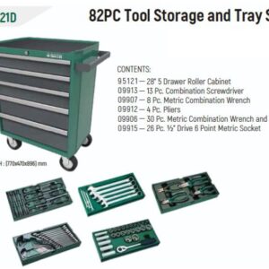 Drawer Tool Trolley 5 Set 82 Pcs Sata 95121D-0