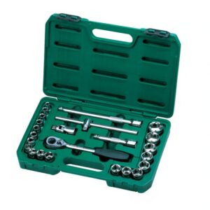 Metric Socket Set 24Pcs 1/2" Drive 6 Point Sata 09060-6-0