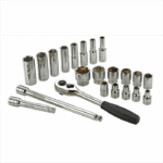 Metric Socket Set 18Pcs 3/8 Inch Drive 6 Point Sata 06006M-0