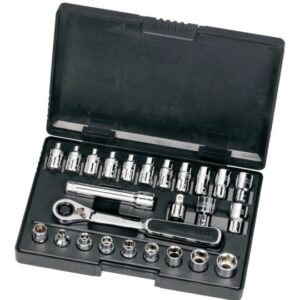Socket Metric/Sae Pass-Thru Socket Set 25Pcs 1/4" Dr. 6Pt Sata 09131-0