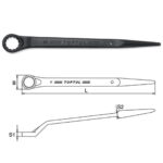 Kunci Ring Single Ring Wrench 45Deg Offset 17mm Toptul AAAS1717-0