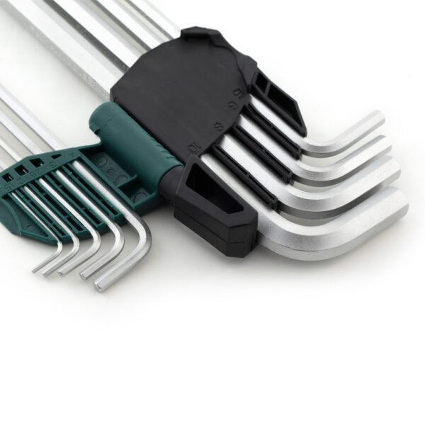Kunci L Hex Key Set 9Pcs Extra Long Ball Point Metric Sata 09101A-31685